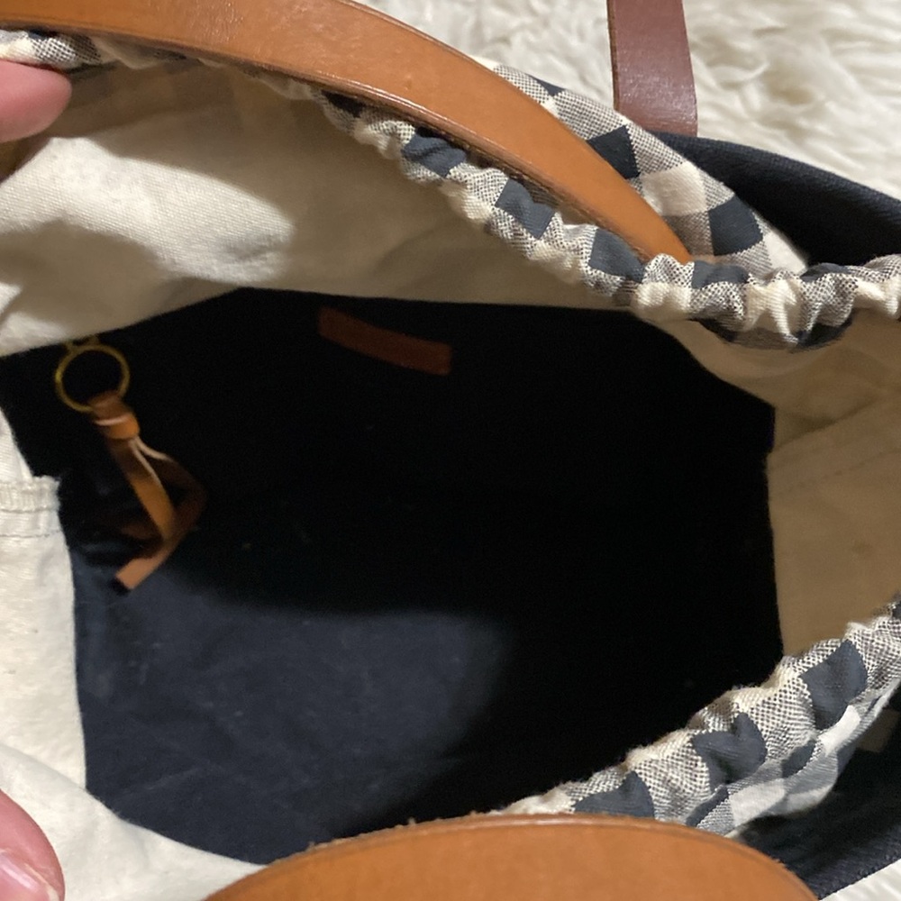 MADEWELL The Canvas Mini Drawstring‎ Black Crossbody Bag. - Picture 6 of 13